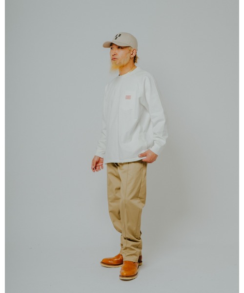 BIG MIKE(ビッグマイク)の「BIG MIKE ビッグマイク /26秋冬新作 ピグメント & ソリッド 10オンス 3ポケット ロンT サングラスポケット ラグラン ヘビーウェイトTシャツ //// 102638793(Tシャツ/カットソー・メンズ・オフホワイト/スミクロ/アッシュ/グレー系その他・MEDIUM/X-LARGE/LARGE)」の13枚目の写真