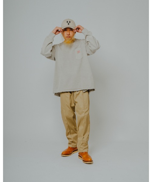 BIG MIKE(ビッグマイク)の「BIG MIKE ビッグマイク /26秋冬新作 ピグメント & ソリッド 10オンス 3ポケット ロンT サングラスポケット ラグラン ヘビーウェイトTシャツ //// 102638793(Tシャツ/カットソー・メンズ・オフホワイト/スミクロ/アッシュ/グレー系その他・MEDIUM/X-LARGE/LARGE)」の20枚目の写真