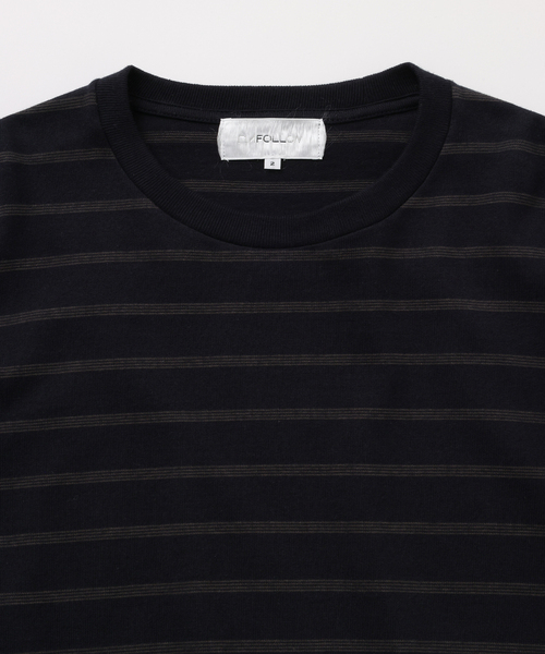 UNFOLLOW(アンフォロー)の「【FOLL / フォル】superfine cotton border longsleeve tee(Tシャツ/カットソー・メンズ・ネイビー/ブルー系その他・2/1/3)」の3枚目の写真