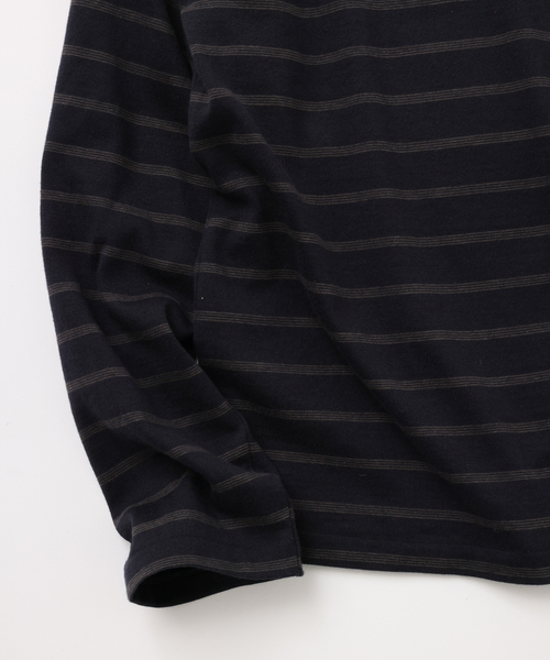 UNFOLLOW(アンフォロー)の「【FOLL / フォル】superfine cotton border longsleeve tee(Tシャツ/カットソー・メンズ・ネイビー/ブルー系その他・2/1/3)」の4枚目の写真