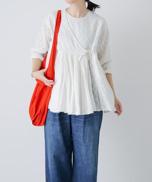 かぐれ(カグレ)の「カットJQアンガルカシャツ(シャツ/ブラウス・レディース・オフホワイト/ベージュ系その他・FREE)」の1枚目の写真