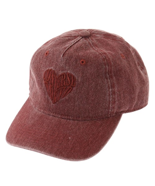 CONVERSE TOKYO(コンバーストウキョウ)の「PIGMENT DYE HEART LOGO CAP(キャップ・レディース・ブラック/ブルー/レッド/ピンク/グレー・FREE)」の5枚目の写真