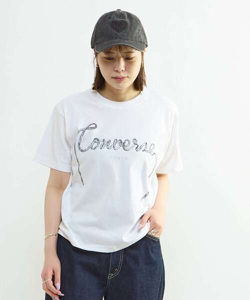 CONVERSE TOKYO(コンバーストウキョウ)の「PIGMENT DYE HEART LOGO CAP(キャップ・レディース・ブラック/ブルー/レッド/ピンク/グレー・FREE)」の13枚目の写真