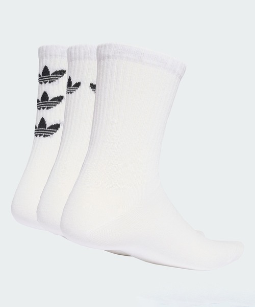 adidas(アディダス)の「トレフォイル クルーソックス 3足組 / アディダスオリジナルス adidas Originals(ソックス/靴下・メンズ・ホワイト・SMALL/LARGE/MEDIUM/kids-XXL/X-LARGE)」の2枚目の写真