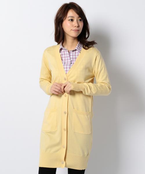 SHARE PARK(シェアパーク)の「コットンベーシック カーディガン(カーディガン/ボレロ・レディース・アイボリー系/イエロー系/ピンク系/ブルー系/ネイビー系・1)」の15枚目の写真