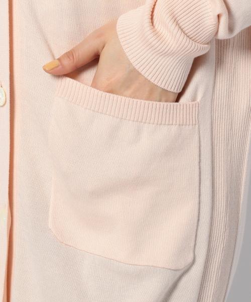 SHARE PARK(シェアパーク)の「コットンベーシック カーディガン(カーディガン/ボレロ・レディース・アイボリー系/イエロー系/ピンク系/ブルー系/ネイビー系・1)」の7枚目の写真