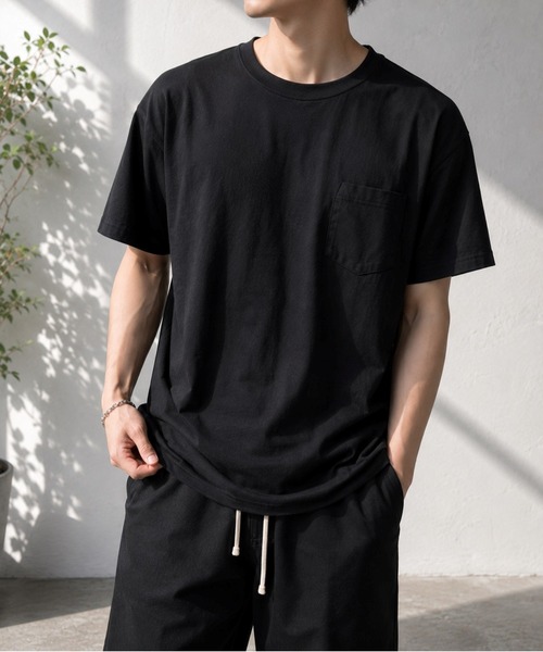 UP START(アップスタート)の「【Bls】 【ZM】【Bling Leads】シンプルデザイン 無地クルーネックTEE(BL)(Tシャツ/カットソー・メンズ・ブラック・LARGE)」の1枚目の写真