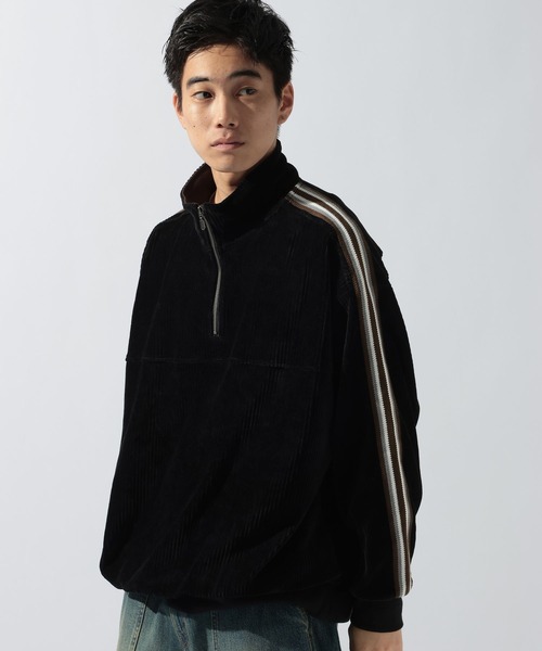 niko and...(ニコアンド)の「カットコールハーフZIPプルオーバー(スウェット・メンズ・バイオレット/ブラック/オフホワイト・MEDIUM/LARGE)」の11枚目の写真