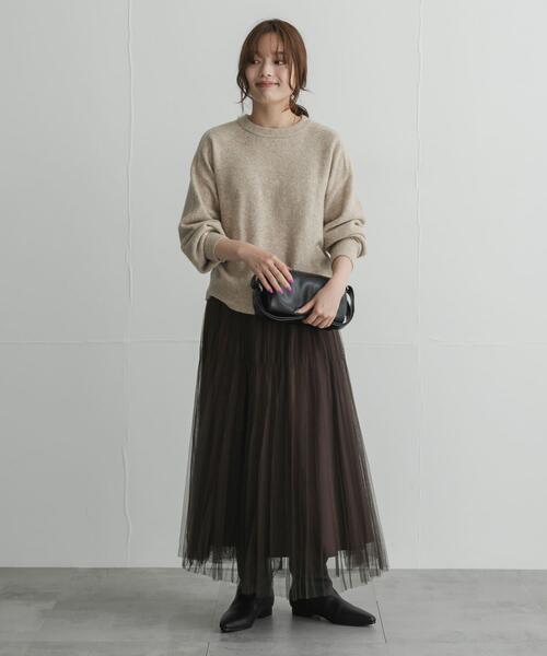 URBAN RESEARCH Sonny Label(アーバンリサーチサニーレーベル)の「『WEB限定』チュールプリーツイージースカート(スカート・レディース・チャコールグレー/ネイビー/ブラウン・FREE)」の6枚目の写真