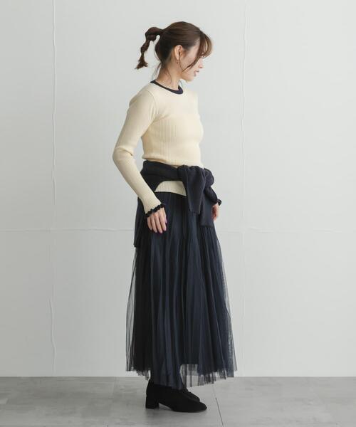 URBAN RESEARCH Sonny Label(アーバンリサーチサニーレーベル)の「『WEB限定』チュールプリーツイージースカート(スカート・レディース・チャコールグレー/ネイビー/ブラウン・FREE)」の15枚目の写真
