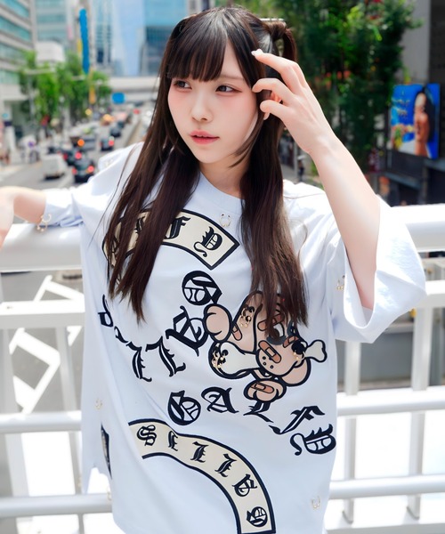 GALFY(ガルフィー)の「【別注】GA×GALFY-闇落ちピアスTee(Tシャツ/カットソー・メンズ・ホワイト/ブラック・XL/L)」の14枚目の写真