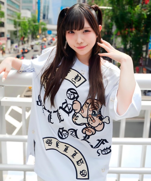 GALFY(ガルフィー)の「【別注】GA×GALFY-闇落ちピアスTee(Tシャツ/カットソー・メンズ・ホワイト/ブラック・XL/L)」の15枚目の写真
