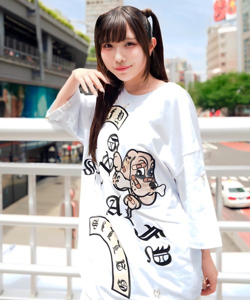 GALFY(ガルフィー)の「【別注】GA×GALFY-闇落ちピアスTee(Tシャツ/カットソー・メンズ・ホワイト/ブラック・XL/L)」の18枚目の写真