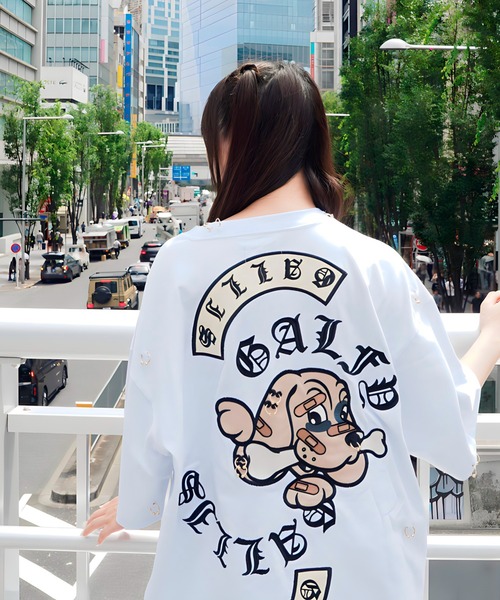 GALFY(ガルフィー)の「【別注】GA×GALFY-闇落ちピアスTee(Tシャツ/カットソー・メンズ・ホワイト/ブラック・XL/L)」の21枚目の写真
