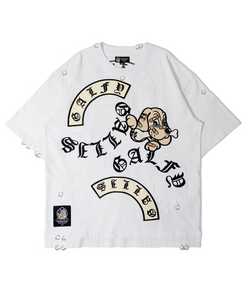 GALFY(ガルフィー)の「【別注】GA×GALFY-闇落ちピアスTee(Tシャツ/カットソー・メンズ・ホワイト/ブラック・XL/L)」の12枚目の写真