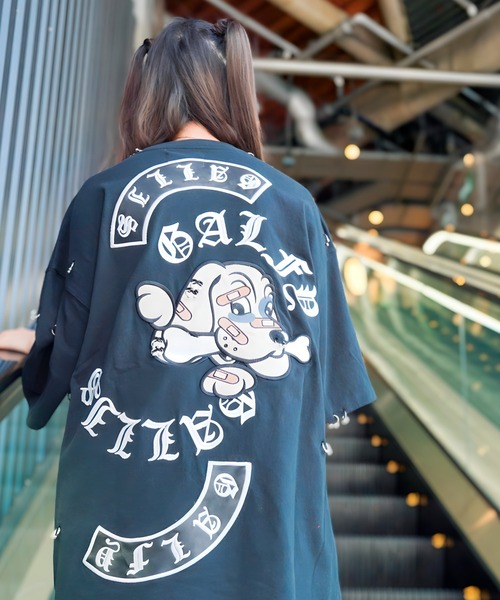 GALFY(ガルフィー)の「【別注】GA×GALFY-闇落ちピアスTee(Tシャツ/カットソー・メンズ・ホワイト/ブラック・XL/L)」の8枚目の写真