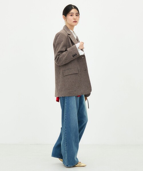 NOLLEY’S(ノーリーズ)の「チェックジャコット(テーラードジャケット・レディース・ベージュ系その他・38)」の15枚目の写真
