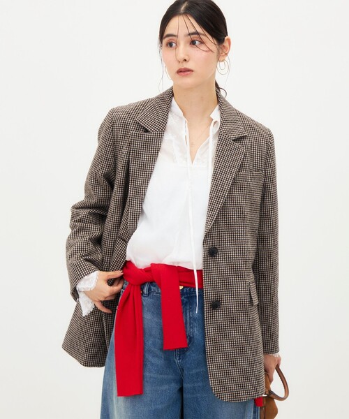 NOLLEY’S(ノーリーズ)の「チェックジャコット(テーラードジャケット・レディース・ベージュ系その他・38)」の18枚目の写真