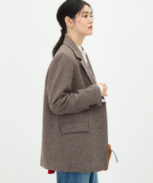 NOLLEY’S(ノーリーズ)の「チェックジャコット(テーラードジャケット・レディース・ベージュ系その他・38)」の20枚目の写真