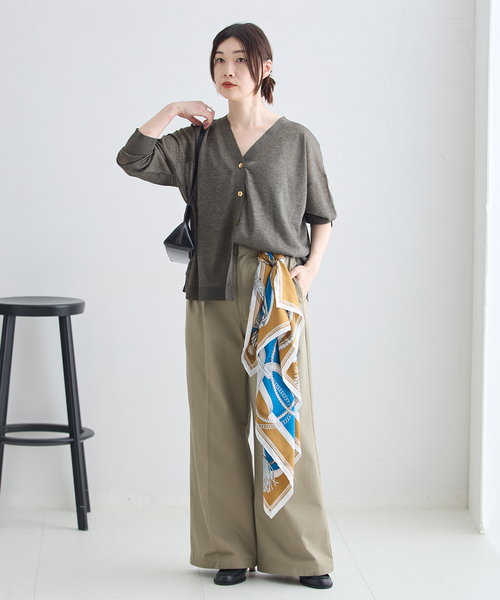 journal standard L'essage(ジャーナルスタンダードレサージュ)の「《手洗い可》ATACAMAシアーカーディガン(カーディガン/ボレロ・レディース・ライトグレー/ブラウン系その他/グリーン・FREE)」の22枚目の写真