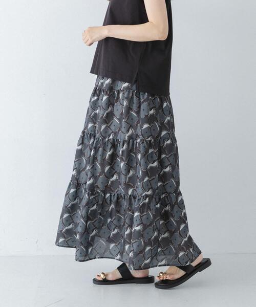 URBAN RESEARCH Sonny Label(アーバンリサーチサニーレーベル)の「アフリカンプリントティアードスカート(スカート・レディース・ブラウン/チャコールグレー・FREE)」の18枚目の写真