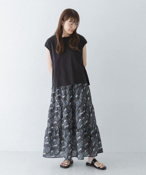URBAN RESEARCH Sonny Label(アーバンリサーチサニーレーベル)の「アフリカンプリントティアードスカート(スカート・レディース・ブラウン/チャコールグレー・FREE)」の21枚目の写真