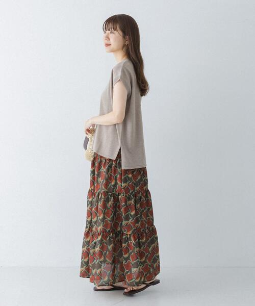 URBAN RESEARCH Sonny Label(アーバンリサーチサニーレーベル)の「アフリカンプリントティアードスカート(スカート・レディース・ブラウン/チャコールグレー・FREE)」の13枚目の写真