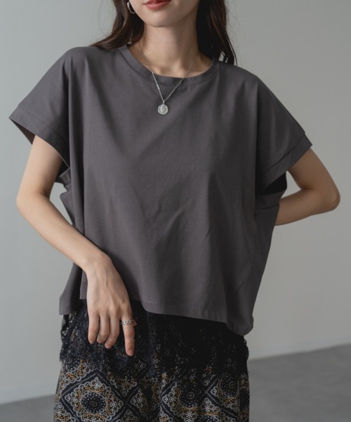 ANNA LUNA(アンナルナ)の「【ANNA LUNA】1枚で レイヤード 完成! 裾レース ドッキング カットソー(Tシャツ/カットソー・レディース・ブラウン/ブラック/チャコールグレー・MEDIUM)」の11枚目の写真