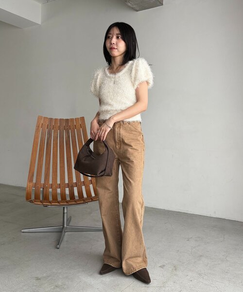 CAPRICIEUX LE'MAGE(カプリシューレマージュ)の「【前後2way】フェザーパフニット(Tシャツ/カットソー・レディース・ホワイト系その他/ミント/ブラウン・FREE)」の10枚目の写真