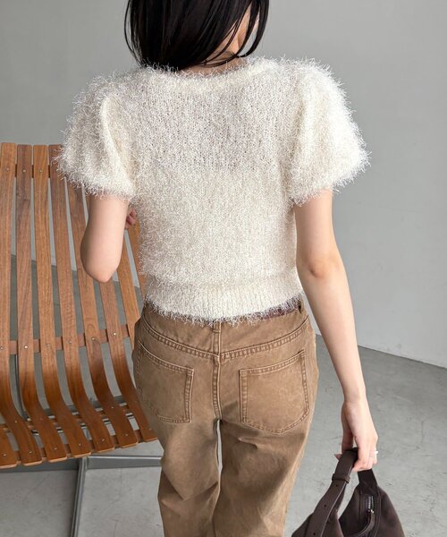 CAPRICIEUX LE'MAGE(カプリシューレマージュ)の「【前後2way】フェザーパフニット(Tシャツ/カットソー・レディース・ホワイト系その他/ミント/ブラウン・FREE)」の12枚目の写真