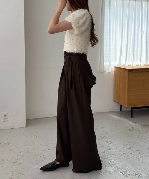 CAPRICIEUX LE'MAGE(カプリシューレマージュ)の「【前後2way】フェザーパフニット(Tシャツ/カットソー・レディース・ホワイト系その他/ミント/ブラウン・FREE)」の14枚目の写真