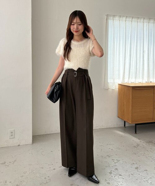 CAPRICIEUX LE'MAGE(カプリシューレマージュ)の「【前後2way】フェザーパフニット(Tシャツ/カットソー・レディース・ホワイト系その他/ミント/ブラウン・FREE)」の15枚目の写真