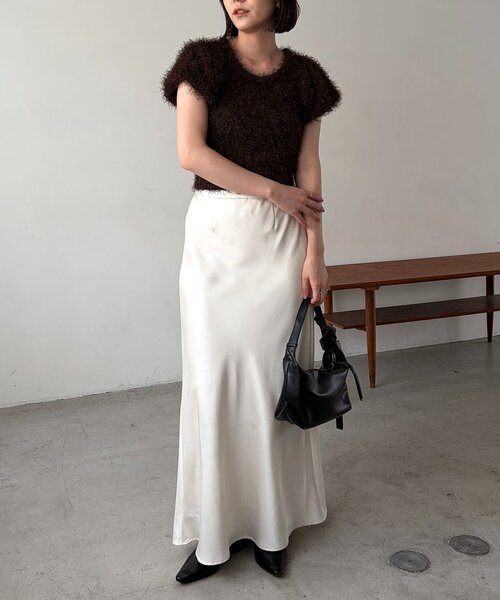 CAPRICIEUX LE'MAGE(カプリシューレマージュ)の「【前後2way】フェザーパフニット(Tシャツ/カットソー・レディース・ホワイト系その他/ミント/ブラウン・FREE)」の20枚目の写真