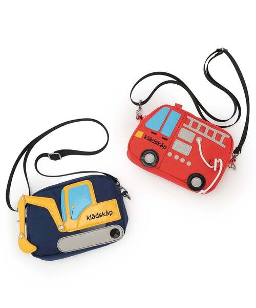 kladskap（クレードスコープ）の「働く車ポシェット（バックパック/リュック・キッズ・ネイビー/レッド・F）」の8枚目の写真