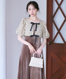 WILLSELECTION（ウィルセレクション）の「レースブラウス×ベロアドレス（ドレス）」