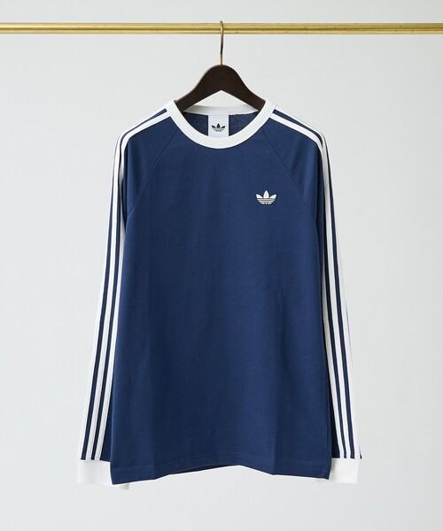 adidas(アディダス)の「【adidas originals/アディダスオリジナルス】THREE STRIPES 長袖Tシャツ / ユニセックス(Tシャツ/カットソー・メンズ・ホワイト/ダークネイビー/ブラック・M/XL/L)」の11枚目の写真