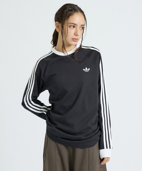 adidas(アディダス)の「【adidas originals/アディダスオリジナルス】THREE STRIPES 長袖Tシャツ / ユニセックス(Tシャツ/カットソー・メンズ・ホワイト/ダークネイビー/ブラック・M/XL/L)」の3枚目の写真