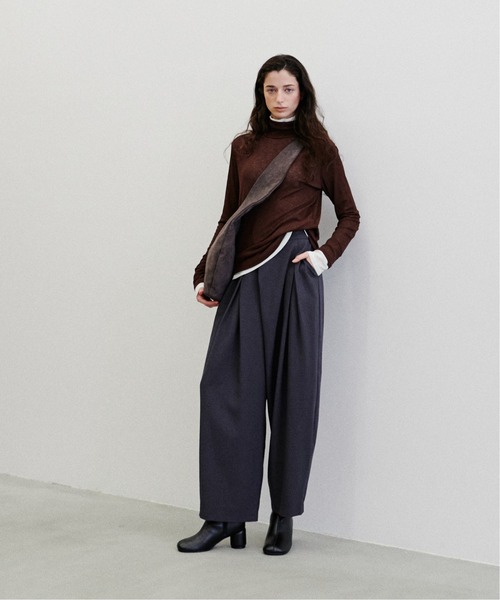 LARUTA(ラルータ)の「【LARUTA】アシメタックワイドパンツ(スラックス・レディース・チャコールグレー/ブラック/モカ・MEDIUM/LARGE)」の18枚目の写真