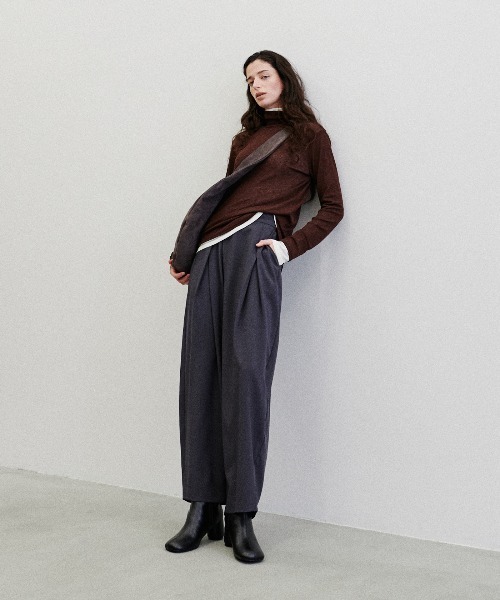 LARUTA(ラルータ)の「【LARUTA】アシメタックワイドパンツ(スラックス・レディース・チャコールグレー/ブラック/モカ・MEDIUM/LARGE)」の19枚目の写真