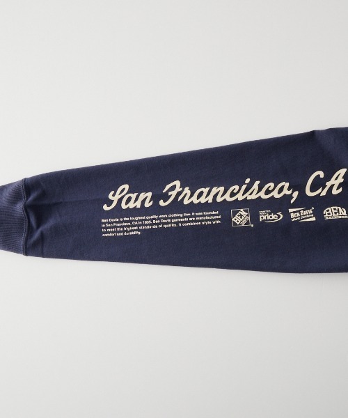 BEN DAVIS（ベンデイビス）の「【WEB限定】[BEN DAVIS/ベンデイビス] バックプリント ロングスリーブTシャツ（Tシャツ/カットソー・レディース・ブラック/ホワイト/ネイビー・M/L/XL）」の8枚目の写真