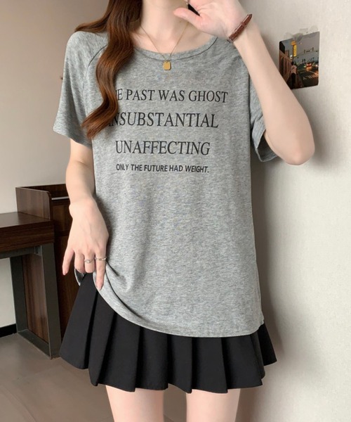 Girly Doll(ガーリードール)の「フロントロゴカットアウトTシャツ(その他トップス・レディース・ネイビー/グレー/ホワイト・M/L)」の8枚目の写真