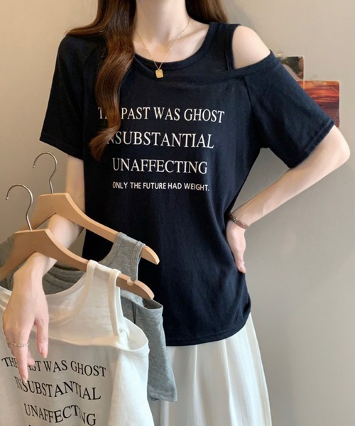 Girly Doll(ガーリードール)の「フロントロゴカットアウトTシャツ(その他トップス・レディース・ネイビー/グレー/ホワイト・M/L)」の20枚目の写真