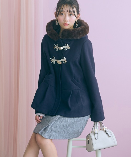 marun(マルン)の「<大きいサイズ>ヘリンボーンショート丈ラップデザイン風スカート marun(スカート・レディース・ベージュ/ブラック・4L/3L/LL/L/5L)」の15枚目の写真