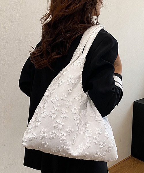 Vipoa(ヴィポア)の「Flower jacquard bag(トートバッグ・レディース・ピンク/ホワイト/ブルー・FREE)」の20枚目の写真