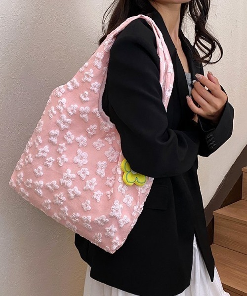 Vipoa(ヴィポア)の「Flower jacquard bag(トートバッグ・レディース・ピンク/ホワイト/ブルー・FREE)」の15枚目の写真