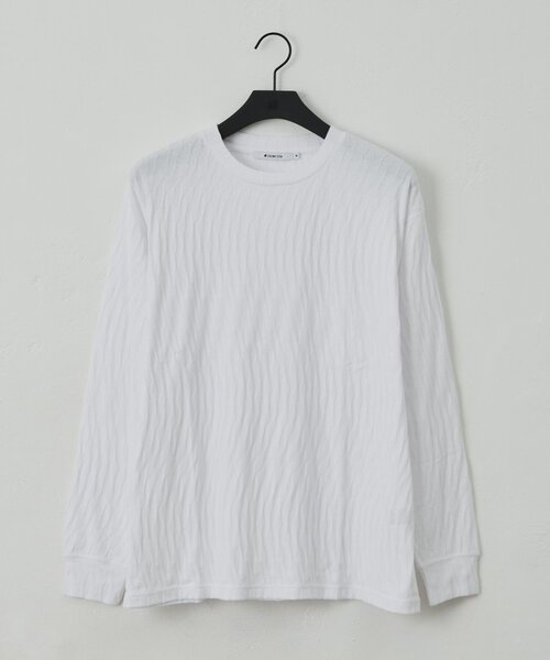COLONY 2139(コロニートゥーワンスリーナイン)の「カットジャガードロンT(Tシャツ/カットソー・メンズ・ブラック/ブルー/ホワイト・LARGE/MEDIUM)」の2枚目の写真