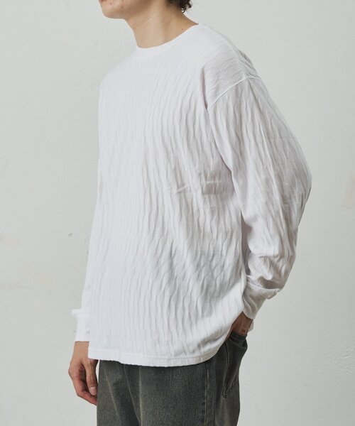 COLONY 2139(コロニートゥーワンスリーナイン)の「カットジャガードロンT(Tシャツ/カットソー・メンズ・ブラック/ブルー/ホワイト・LARGE/MEDIUM)」の21枚目の写真
