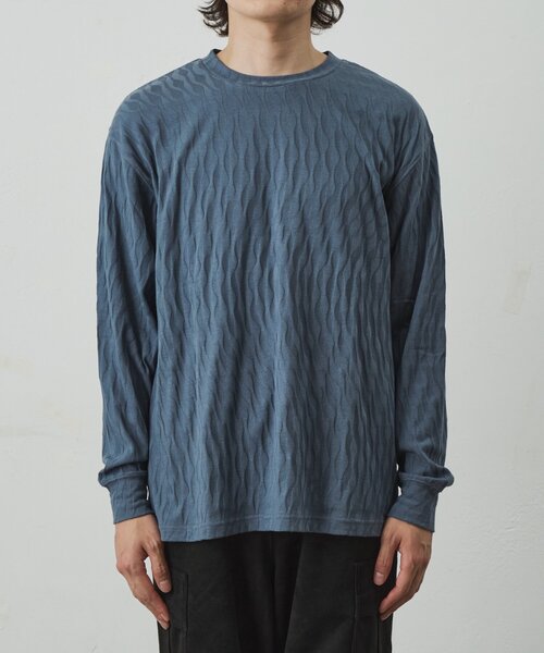 COLONY 2139(コロニートゥーワンスリーナイン)の「カットジャガードロンT(Tシャツ/カットソー・メンズ・ブラック/ブルー/ホワイト・LARGE/MEDIUM)」の14枚目の写真