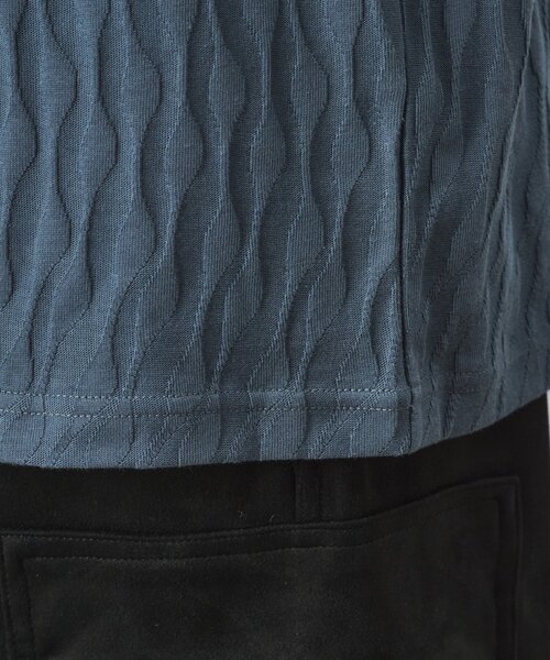 COLONY 2139(コロニートゥーワンスリーナイン)の「カットジャガードロンT(Tシャツ/カットソー・メンズ・ブラック/ブルー/ホワイト・LARGE/MEDIUM)」の19枚目の写真