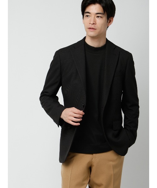 SUIT SQUARE(スーツスクエア)の「オフィT/モックネックTシャツ/長袖/ウォッシャブル/プレーティング天竺/無地(Tシャツ/カットソー・メンズ・ホワイト/グレー/ブラウン/ブラック・XX-LARGE/MEDIUM/SMALL/X-LARGE/LARGE)」の18枚目の写真
